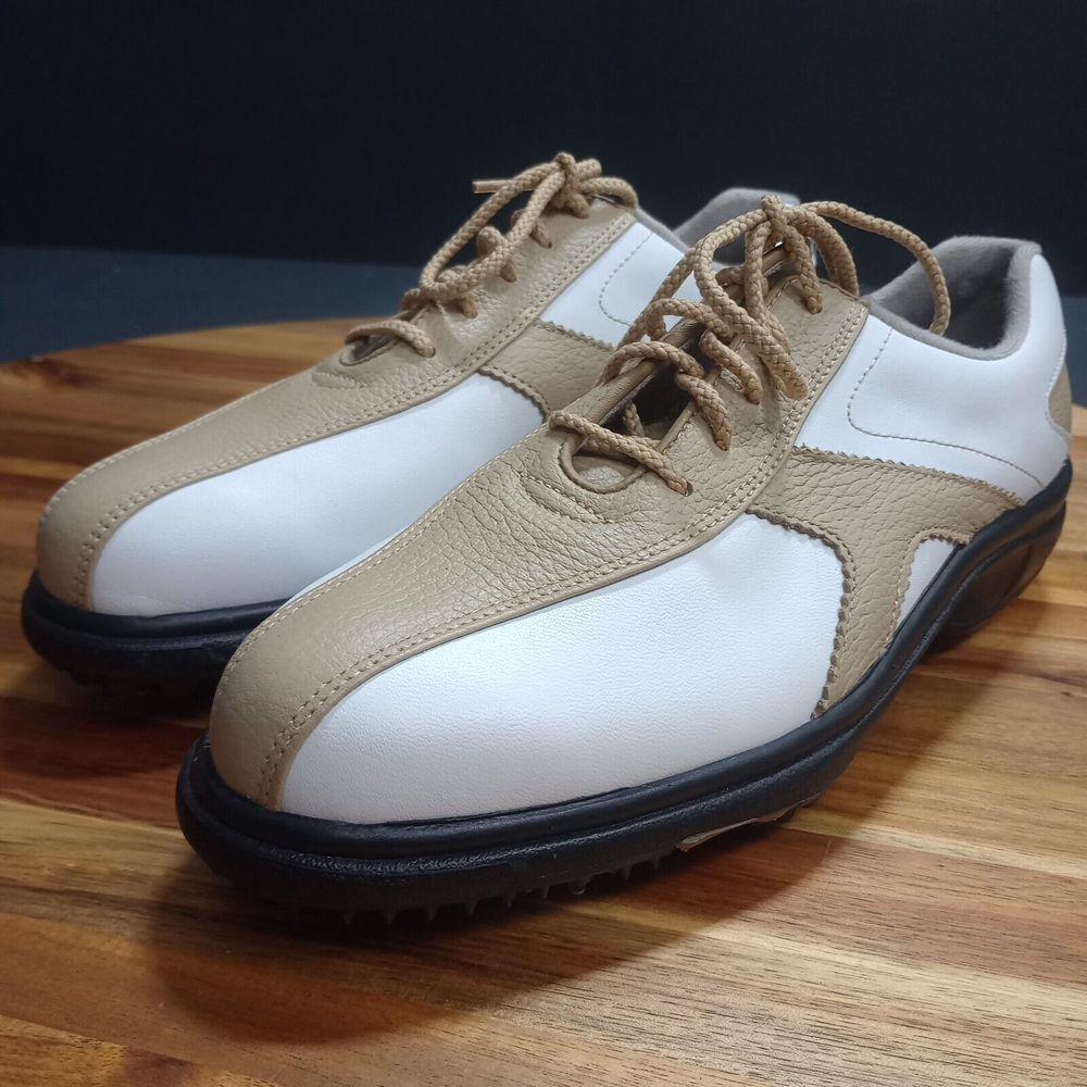 FootJoy Sierra Treks Tan White Leather Golf Shoes 98407‎ Women's 7.5 M